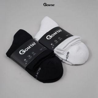 Tất cổ lửng nam nữ GOMTAT, chất liệu cotton dày dặn thoáng khí, có đệm lót xù êm ái - STA-5009-TRUNG-1DOI