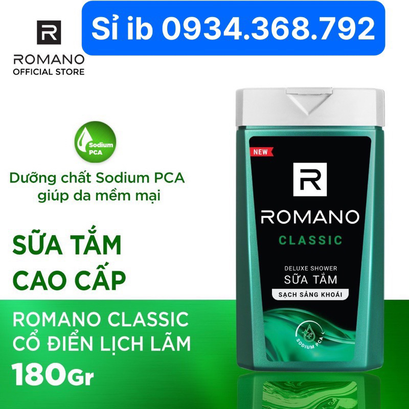 Sữa tắm Romano hương nước hoa 180g | Shopee Việt Nam