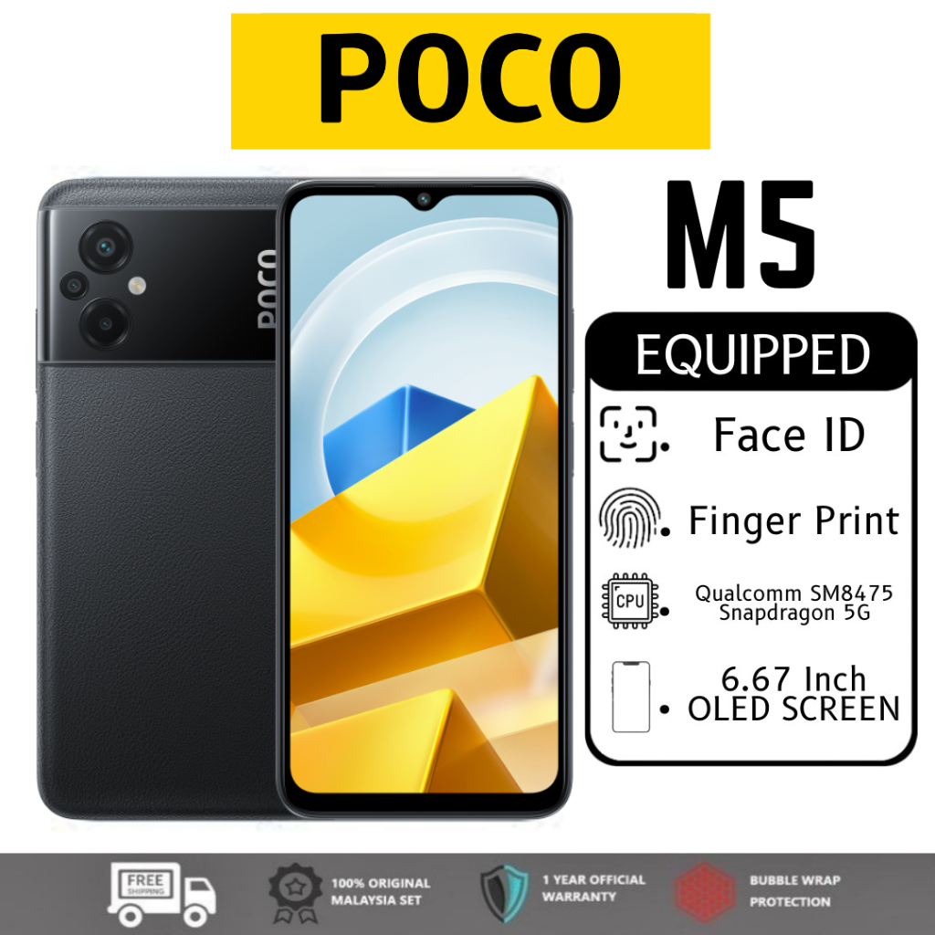 Xiaomi Poco M5 PRO 512GB ROM + 12GB RAM Có chức năng Facelock 6.5 MÀN ...