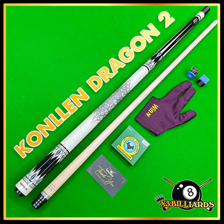 Cơ Bida Lỗ KONLLEN DRAGON 02 Gậy Bi A Pool Ren Radial Ngọn Công Nghệ Lõi XTC Giảm Bạt Ren Radial