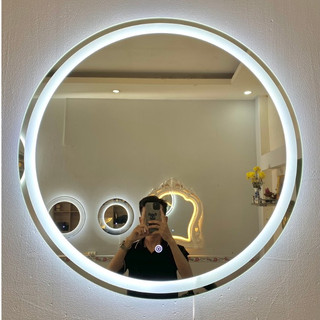 Gương Led Tròn Treo Tường Cảm Ứng Cao Cấp, Gương Phòng Tắm, Bàn Trang Điểm Phòng Ngủ, Cảm Ứng Tắt Mở DIAMOND MIRROR