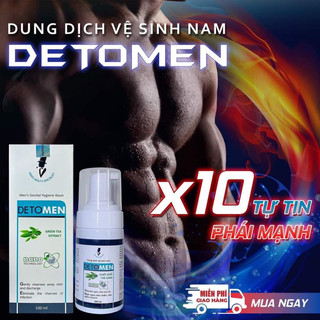 Dung dịch vệ sinh nam Detomen nano Bạc ngăn ngừa hạt ngọc kháng khuẩn hương bạc hà 100ml