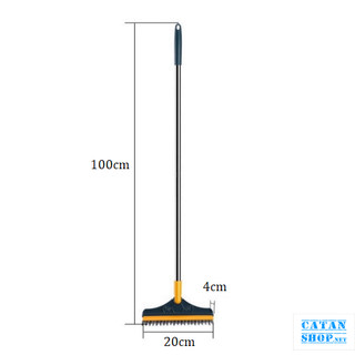 Chổi Chà Sàn, Cây Gạt Nước Nhà Tắm Đầu Cọ Xoay 120 Độ Quét Sạch Cặn Bẩn, Chổi Chà Sàn 2 Trong 1