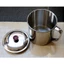 Ca inox uống nước có năp - Ca-cốc inox quai có nắp có size 9cm,10cm,11cm,12cm,13cm