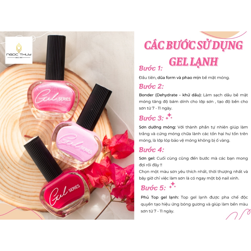 COMBO Sơn Móng Tay Gel Lạnh Không Hơ Máy Ahever - Ngọc Thuỷ Nail - Tặng Kèm Quà