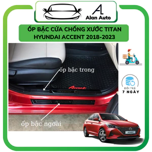 Ốp bậc cửa xe Hyundai Accent 2018 - 2022,Nep bươc chân Chất liệu Titan cao cấp. Mua ngay để được nhận quà