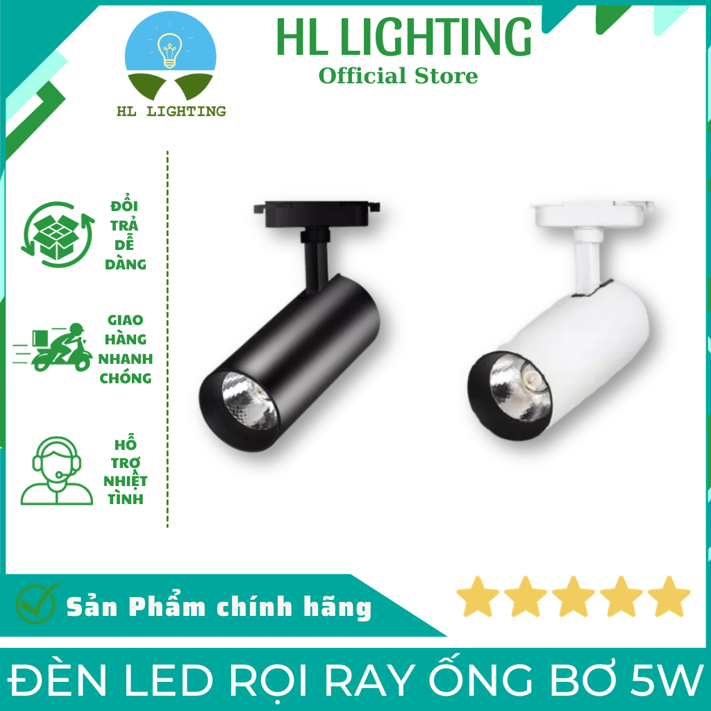 Đèn Led Rọi Ray Ống Bơ 5W HL Lighting - Ánh Sáng Trắng/Vàng/Trung Tính ...