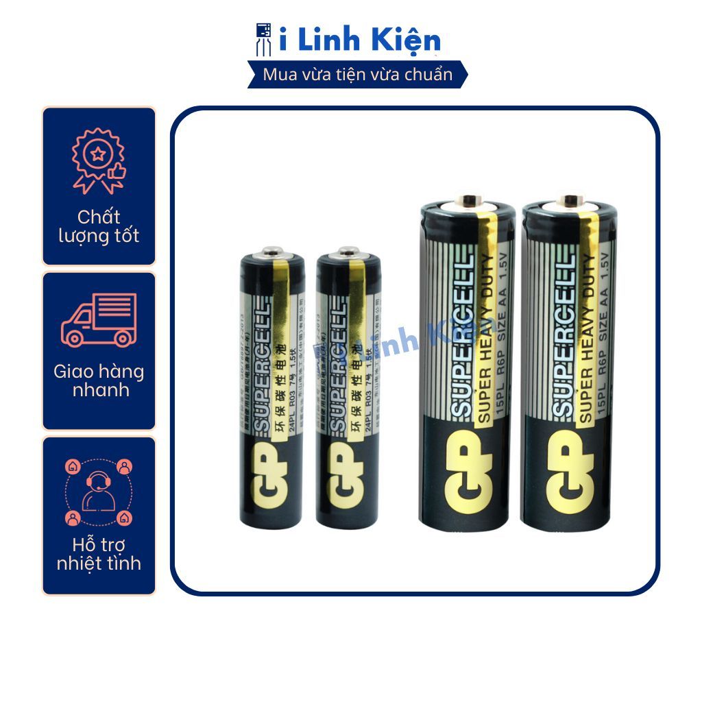 (THANH LÝ ) Pin AA pin AAA chính hãng GP Supercell 1.5V vỉ 2 viên chất ...