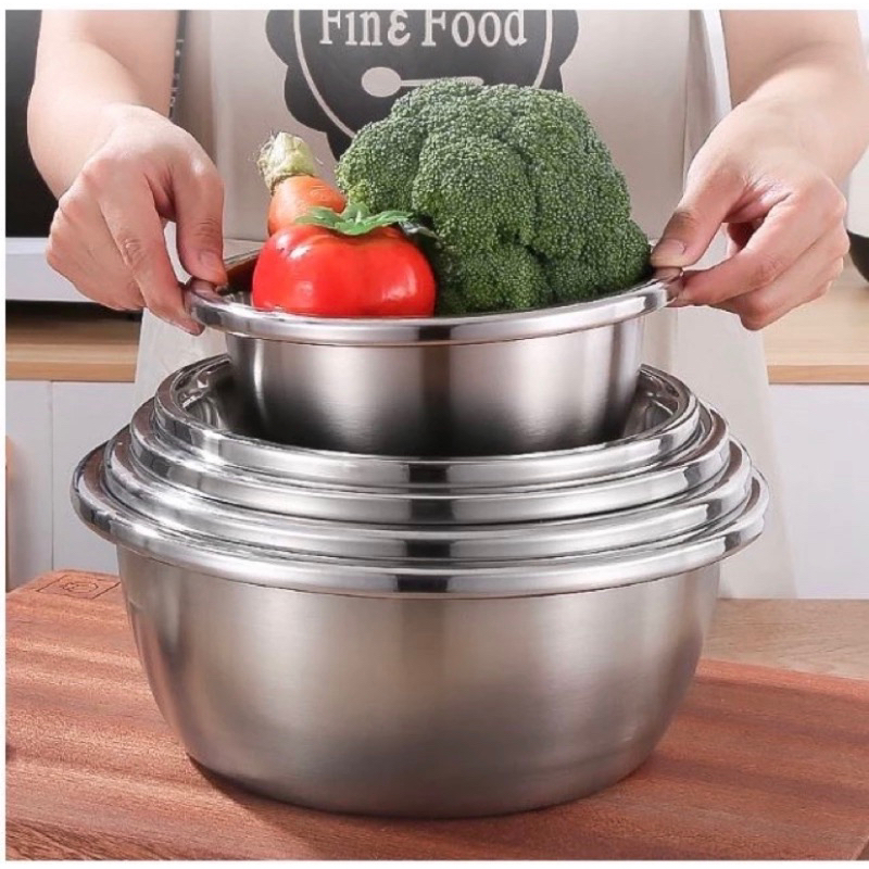 Bát inox nhiều kích cỡ (hàng dầy dặn loại 1) | Shopee Việt Nam