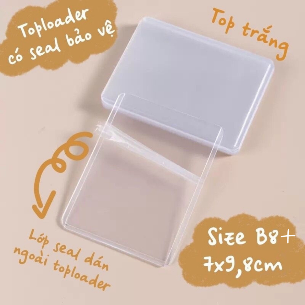 Toploader đựng card ảnh size B8+ (b8 plus) , thẻ bảo vệ ảnh có seal