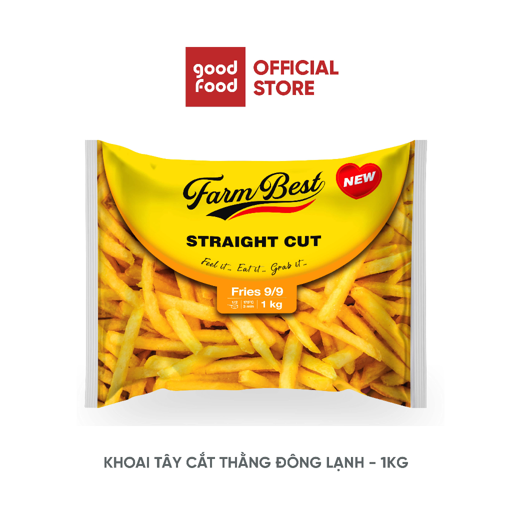 Khoai tây chiên cắt thẳng, đông lạnh, dạng que, Straight Cut hiệu Farm ...