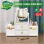 Kệ Mỹ Phẩm Bàn Trang Điểm Mini 2 Ngăn Kéo Tiện Lợi Kèm Gương Tai Mèo 4 Ngăn Sườn Dễ Thương , TÁP ĐẦU GIƯỜNG TRANG ĐIỂM