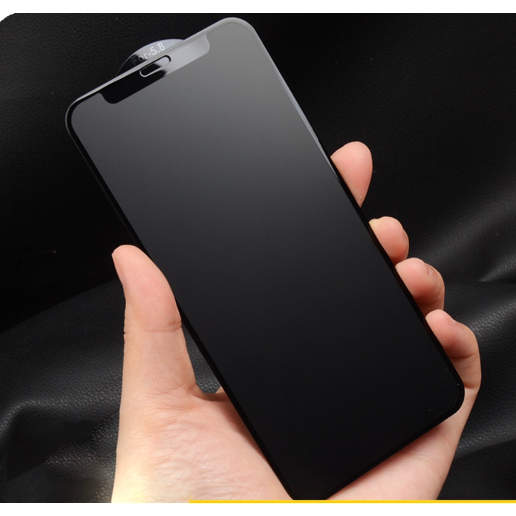 Kính full màn hình nhám chống vân tay iPhone 16 promax 15 pro 14 13 12 11 pro max xsmax 7plus 8plus