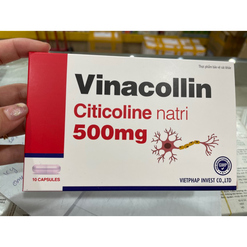 Vinacolin ( citicolin 500mg ) Hộp 1 vỉ 10 viên | Shopee Việt Nam