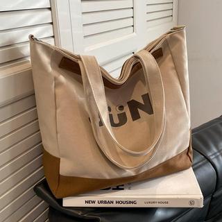 Túi tote đeo vai nữ vải canvas có ngăn phụ phối tay cầm thời trang phong cách ulzzang TT11