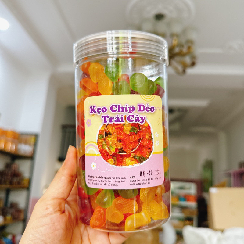 KẸO CHIP DẼO TRÁI CÂY ĐÀI LOAN hộp 500g/Gấu380G