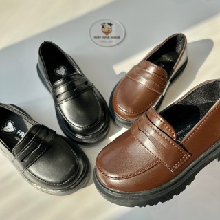 (FORM NHỎ )Giày Lười Bé Trai Bé Gái Oxford Da Bóng Đế Răng Cưa Chống Trơn Trượt Phong Cách Anh Quốc(G33)