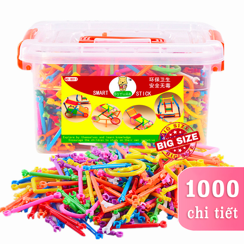Bộ xếp hình que diêm 1000 chi tiết, đồ chơi lắp ghép que diêm sáng tạo ...