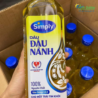 Dầu đậu nành Simply thể tích 1 Lít tốt cho sức khỏe