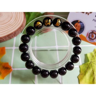 Vòng tay mã não đen tam hợp thân tý thìn đã khai quang - size 8 10 12ly - may mắn tài lộc
