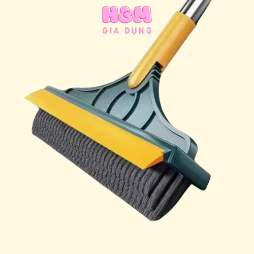 Cây Chổi Chà Sàn Nhà Tắm Thông Minh Thiết Kế Đầu Gạt Nước Và Đầu Chổi Xoay 120 Độ Dọn Sạch Mọi Góc Bẩn
