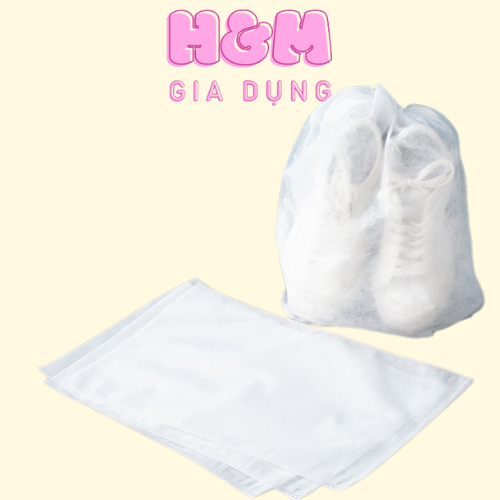(Sỉ 900d) COMBO 50-100 Túi Đựng Giày đa năng Vải Không Dệt, Miệng Dây Rút tiện ích kích thước 30x37cm