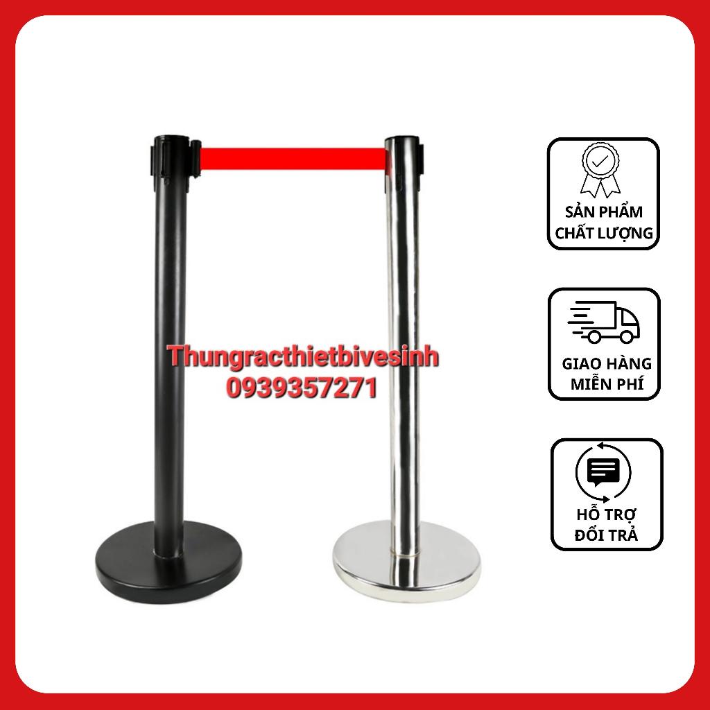 Cột chắn inox đầu tròn dài 5 m, cột chắn phân luồng thân inox bạc cao ...