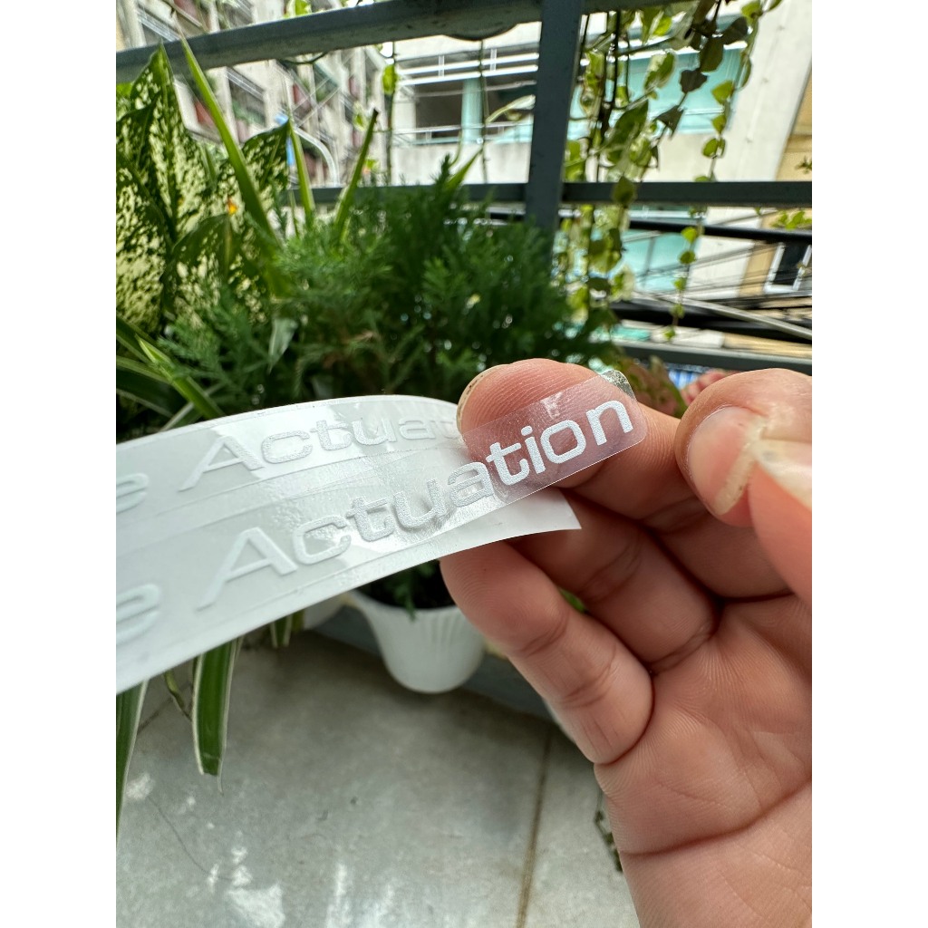 Cặp Tem VVA Variable Valve Actuation chữ trắng nền trong suốt. Decal chống nước, không bay màu. Tem UV cao cấp