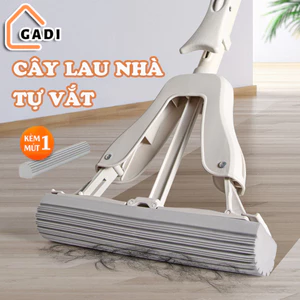 Cây lau nhà tự vắt thế hệ mới chất liệu đầu mút cao su non thấm hút siêu nhanh chỉ với 3s