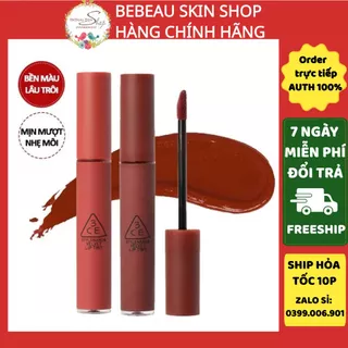 Son kem 3CE Velvet Lip Tint [ BEBEAU ] Son Kem Lì 3CE Mịn Màng Như Nhung Definiton Bitter Hour Walk n talk Taupe Child