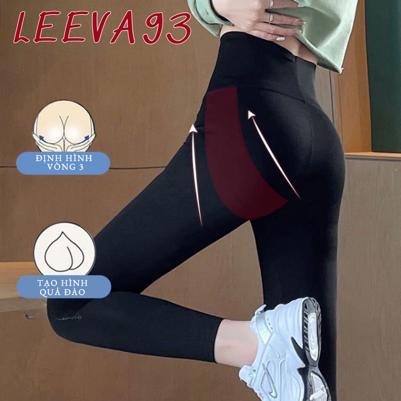 Quần Legging cạp cao định hình nâng mông xuất Hàn