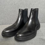 Giày Chelsea Boots Đế Cao Da Thật Kiểu Giày Tây Nam Công Sở Cao Câp, Giày Boot Nam Làm Từ Da Bò Nappa Đế Cao Su Đúc Tăng — ảnh 7