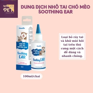Dung Dung Vệ Sinh Tai Soothing Ear Chai 100ml Dung Dịch Loại Bỏ Ráy Tai Và Khử Mùi Hôi Ở Tai Cho Thú Cưng - KIKINO