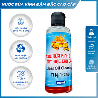 Chai nước rửa kính ô tô đậm đặc KING WASH 100ml dùng được 7 lần