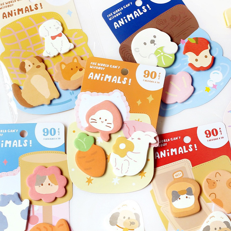Giấy Note Giấy Ghi Chú 90 Tờ Mini Hình Động Vật Đáng Yêu | Shopee Việt Nam
