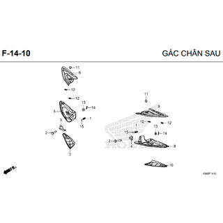Bộ gác chân xếp sau Honda PCX 125 150 2018 2019 2020
