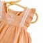 XẢ SIZE NHÍ Váy Đầm Bé Bernie Màu Cam Đất Gái 1-2 Tuổi Cotton Ren Thêu Hoa Siêu Mềm Mát Thấm Hút Tốt
