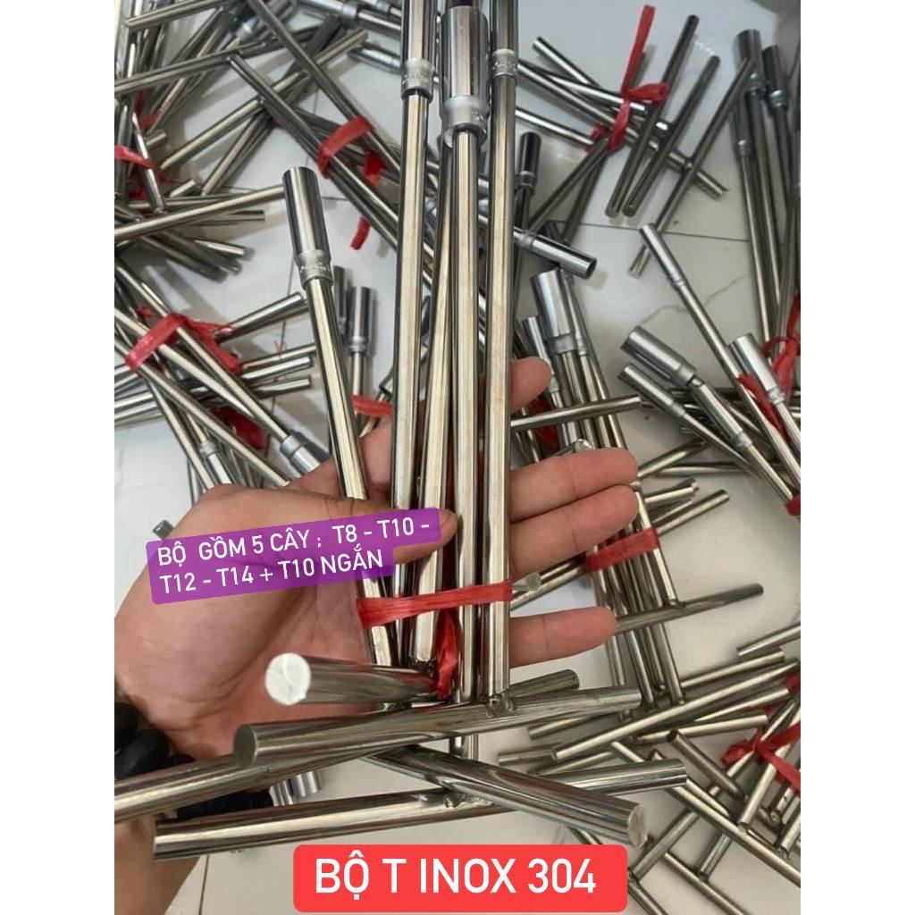 Bộ T innox cao cấp gồm T8 - T10 - T12 - T14 + T10 ngắn | Shopee Việt Nam