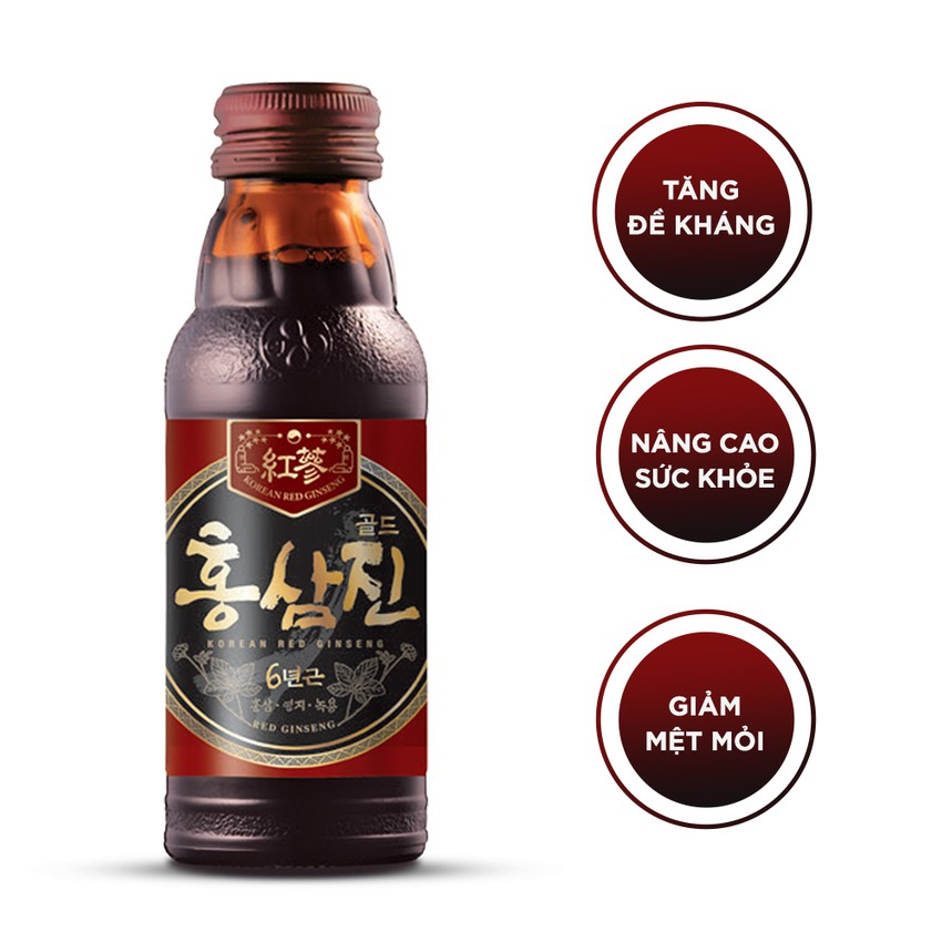 Nước Hồng Sâm HONGSAMJIN GOLD - Thực Phẩm Bảo Vệ Sức Khoẻ (Chai Lẻ 100ml)