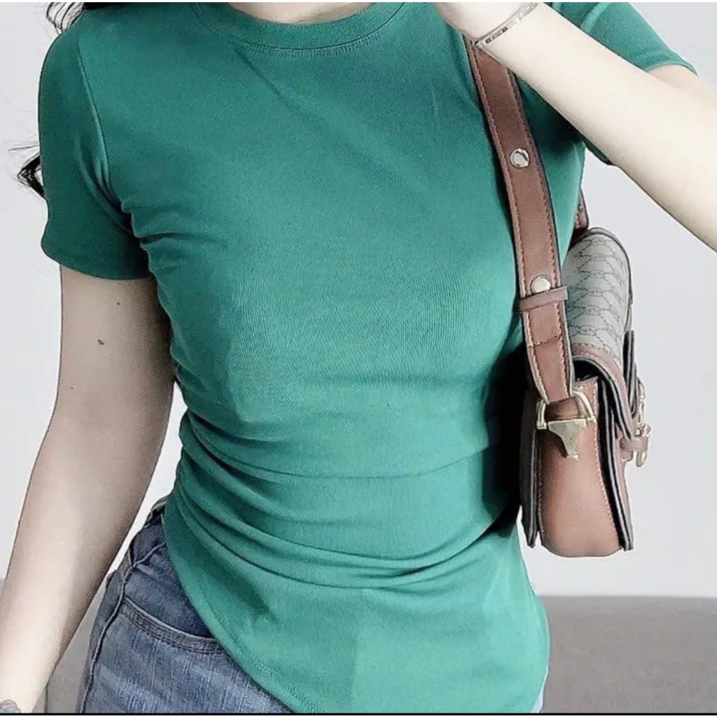 Áo Thun Nữ Bigsize ESHOP Áo Kiểu Nữ Sang Chảnh Vạt Xéo Cổ Trụ Thun Tăm Lạnh Co Giãn Dễ Thương AT69