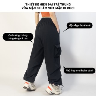 Quần jogger gió hạt mát lạnh GTH88 thiết kế túi vuông có dây điểu chỉnh ông quần by Gladimax