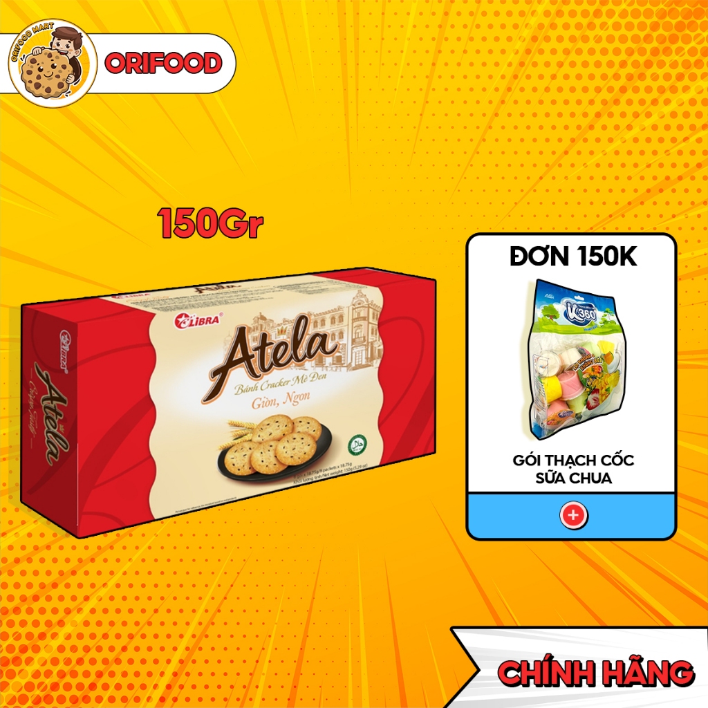 Bánh quy mè đen cracker LIBRA vừng mặn giòn đồ ăn vặt ngon dinh dưỡng ...