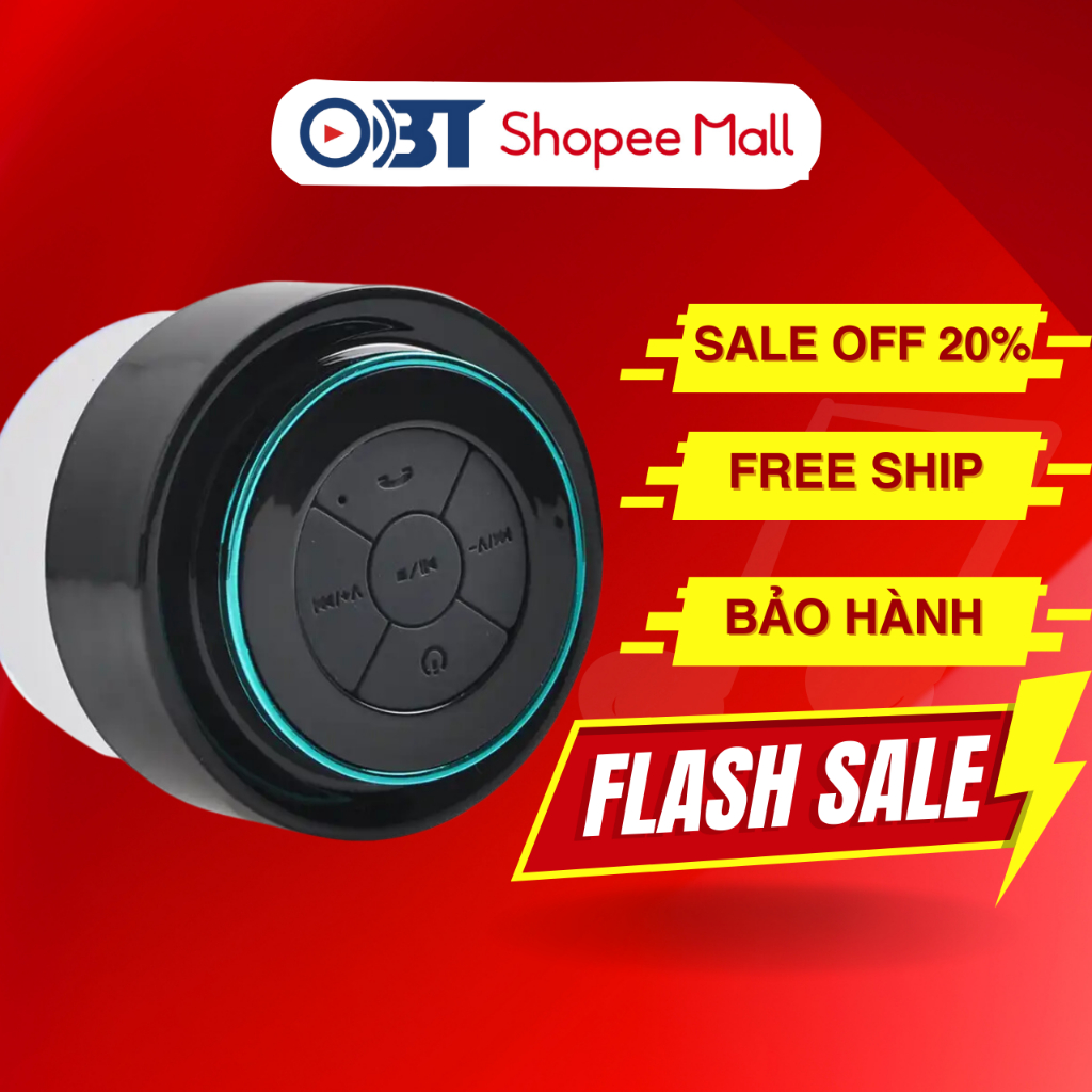 Loa bluetooth mini chống nước OBT F012 - Loa gắn tường, gắn nhà tắm ...