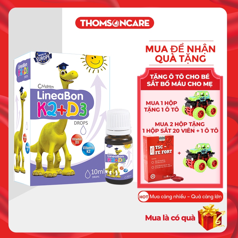 (Đã bán 6k) D3 K2 Lineabon bổ sung vitamin d3 cho trẻ sơ sinh, giúp hấp thụ d3k2 canxi, giảm còi xương d2k3 , tăng chiều cao