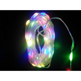 Dây đèn led nhiều màu 10m ,40m,80m chồng nước trang trí bằng công,sân vườn. cắm điện là sáng