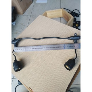 Dây 20 Đui Đèn Trang Trí Ngoài Trời 10M 20 Đui Đèn E27 Dùng Trang Trí Sân Vườn, Nhà Hàng Khách Sạn, Khu Vui Chơi