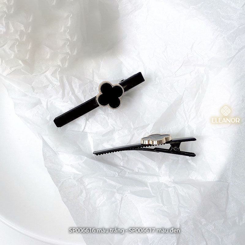 Kẹp tóc nữ Eleanor Accessories hình cỏ 4 lá kẹp tóc mái basic phụ kiện tóc 6616
