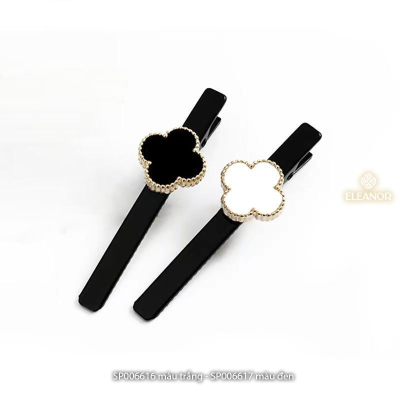 Kẹp tóc nữ Eleanor Accessories hình cỏ 4 lá kẹp tóc mái basic phụ kiện tóc 6616