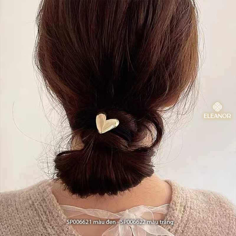 Dây buộc tóc nữ Eleanor Accessories co dãn hình trái tim phụ kiện tóc 6621