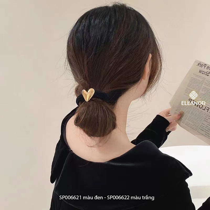 Dây buộc tóc nữ Eleanor Accessories co dãn hình trái tim phụ kiện tóc 6621